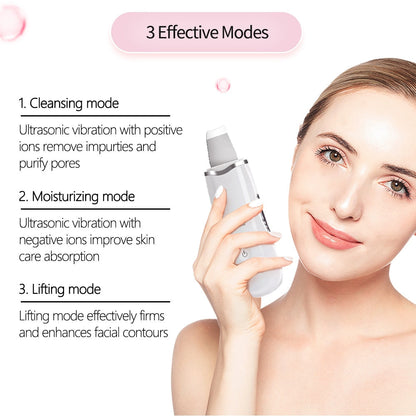 Ultrasonic Face Skin Scrubber - Skin Care Hair Beauty