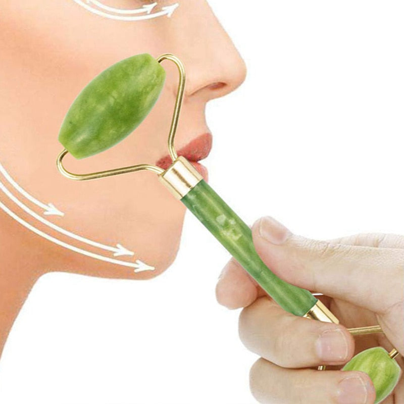 Jade Face Massager Roller - Skin Care  Hair Beauty